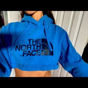 VINTAGE CROPPED NORTH FACE HOODIE